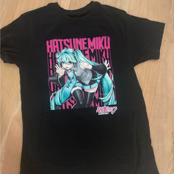 Hatsune Miku Kids Black T-Shirt - Picture 1 of 4